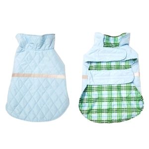 Companion Road Collections Blue Plaid Reversible Pet Vest Sz M NWOT